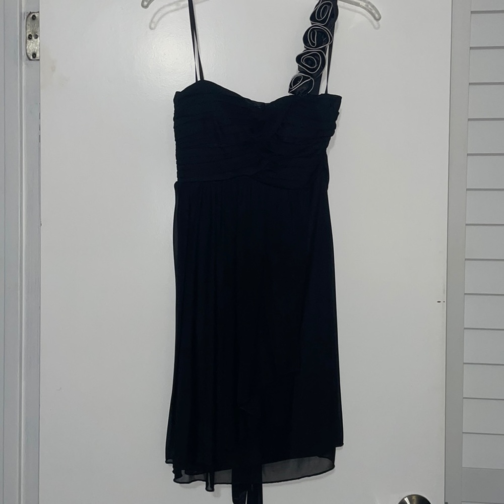 City Triangles, black one shoulder medium dress